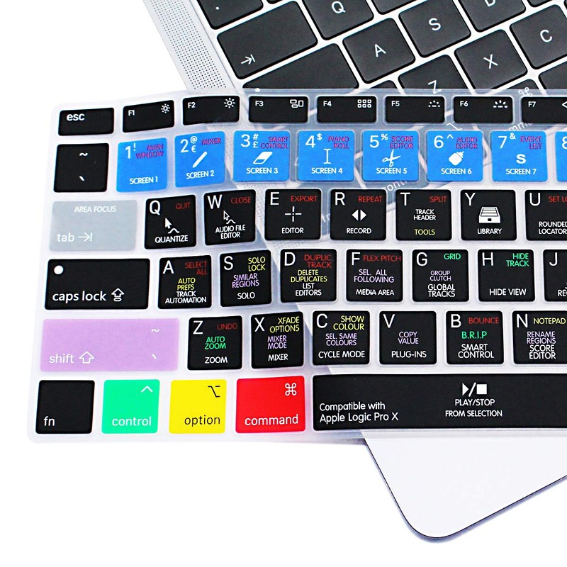 WYGCH Logic pro x Shortcuts Hotkey Keyboard Cover for MacBook