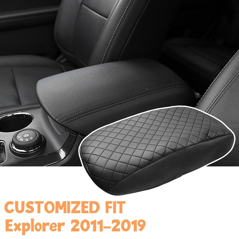 nuoozy Center Console Cover Compatible with Ford Explorer 2011-2019 Leather