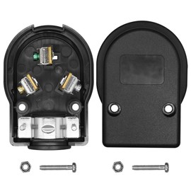 JORINDO Right Angle Nema 10-50P 50A 125V-250V AC Plug,3 Pole 3 Wire Grounding Straight Blade Plug for Dyer and Ranges.