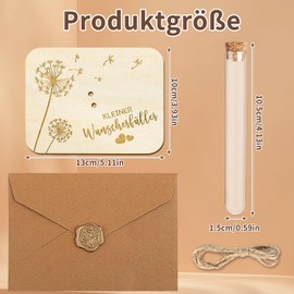 Wish Fulfiller Dandelion Money Gift Packaging, with Test Tubes and Twine, Creative Gift Packaging for Money Gifts, Perfect for Christmas, Birthday, Wedding