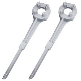 Bung Wrench 55 Gallon, 2 Pack Drum Barrel Wrench Aluminum Opener Tool for 10 15 20 30 50 55 Gallon, for 2 inch and 3/4 inch Bung Caps