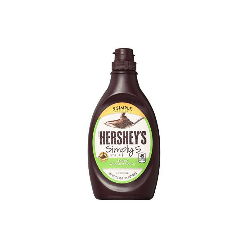HERSHEY'S Chocolate Syrup, Simply 5, 21.8 Ounce (Pack of 6)