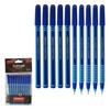 TOPGRIP Ballpoint Pens, BLUE, Fine Point (0.7mm), Pack of 10,