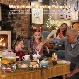 Potpourri Simmering, Warm House Stovetop Potpourri with Cinnamon, Cloves, Apple, Orange, Rosemary and Star Anise, Simmer Pot Ingredients for Home Fragrance, Housewarming, Hostess Gift