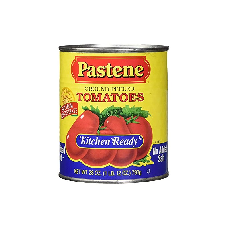 Pastene Kitchen Ready Ground Peeled Tomatoes "No Salt Added" 28oz
