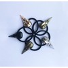 Carykon 10PCS Women Hair Tie Alloy Crow Skull Elastic Ponytail