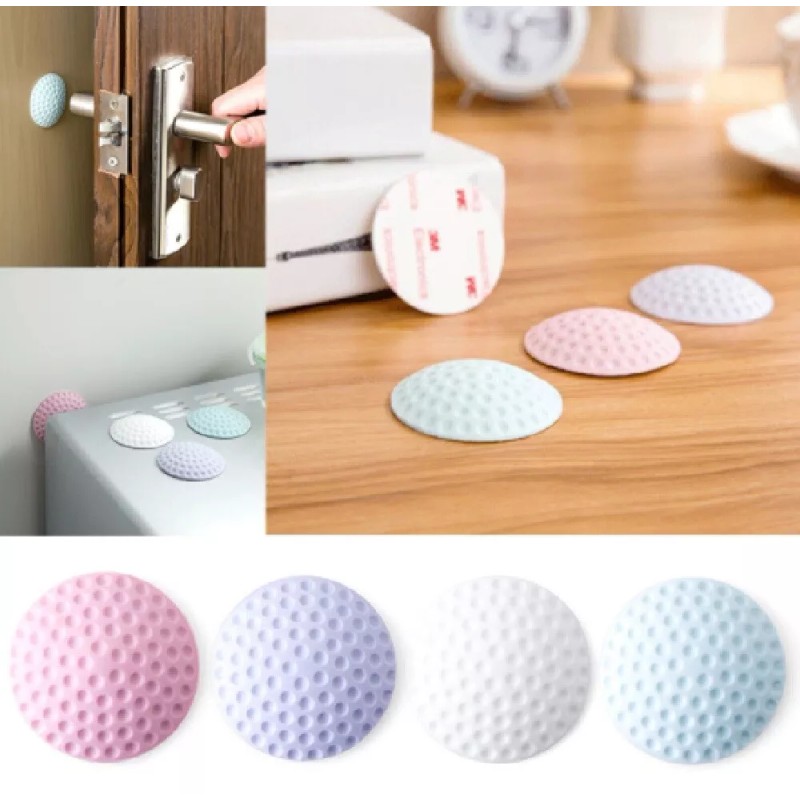 TIKA 4 Pcs Self-Adhesive Wall Protectors - Rubber Door Handle