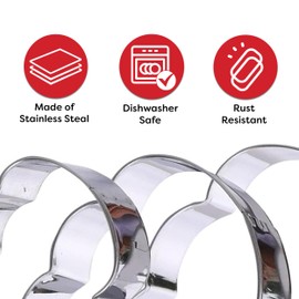 Sweet Cookie Crumbs Pig Farm Animal Cookie Cutter Set, Large 3-Piece Set, Premium Food Grade Stainless Steel, Dishwasher Safe