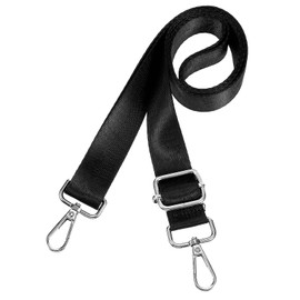 Grevosea 1 Inch Nylon Shoulder Strap, Purse Straps Replacement Crossbody Strap Adjustable Bag Strap for Handbag Laptop Case Briefcase Camera Pet Bag Guitar Strap (Black)