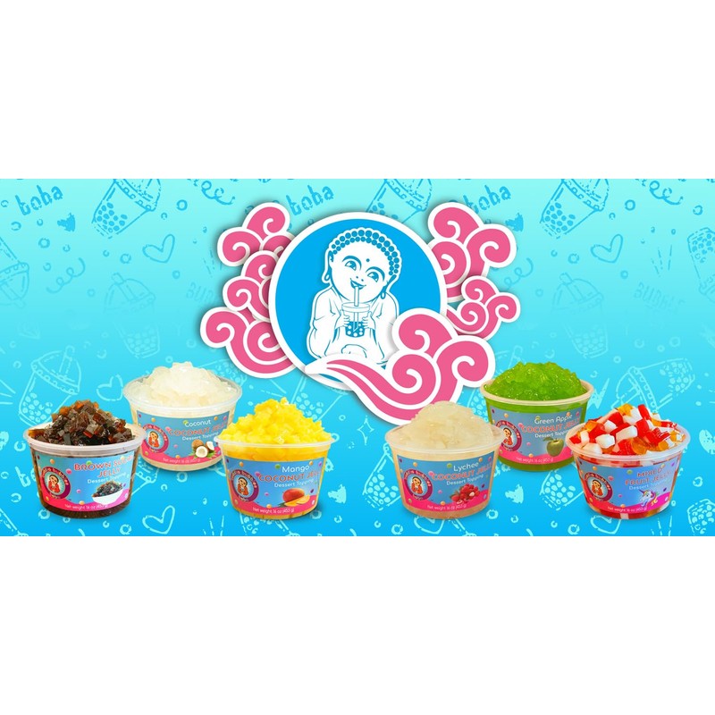 Premium RAINBOW Mixed Fruit Jelly Dessert Topping by Buddha Bubbles