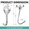 MIKEDE Magnetic Hooks 25LBS, 10 Pack Swivel Swing Magnetic Hook