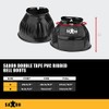 Saxon Double Tape Pvc Ribbed Bell Boots, Black, Pony