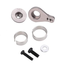 25T Aluminium Alloy Stop Steering Servo Arm Compatible with Wltoys 1/12 12428/12423 RC Accessories GJ-03 (Titanium MN-025T)