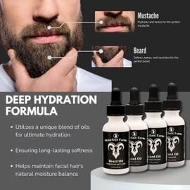 Stonefoot Farms Stonefoot Farms Beard Oil - Cedarwood & Sage - Moisturizes, Softens & Conditions with Jojoba Oil & Argan Oil - Beard Growth Oil for Men with Beards, Mustaches, Facial Hair - Reduces Itchiness, Promotes Growth
