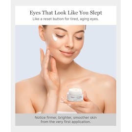 Crema Para Ojos Antiedad 8 En 1 Con Tecnología Mhcsc. Crema Para Ojeras. Reduce La Hinchazón, Las Líneas De Expresión Y Las Arrugas. Con Péptidos Y Pepino. 14 Ml.