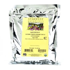 Starwest Botanicals Organic Cayenne Pepper Powder 1 Pound 35000 SHU