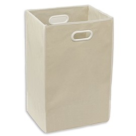 SimpleHouseware Foldable Closet Laundry Hamper Basket, Beige