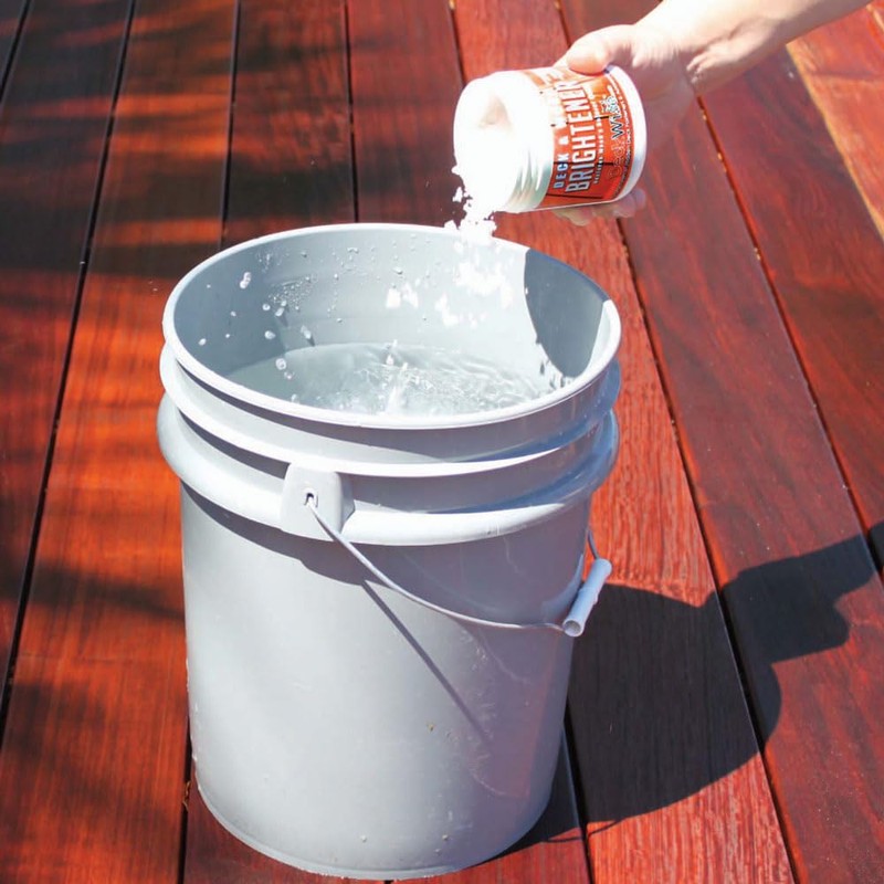 Deck & Wood Brightener Removes Stains, Tannins and and Restores