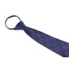 Mens Zipper Pre-tied Clip-On Tie Business Wedding Solid Checks Striped