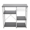DlandHome Microwave Cart Stand 35.4 inches Kitchen Utility Storage 3-Tier+3-Tier