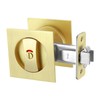 Malimali Pocket Door Lock, Brushed Gold Pocket Door Hardware Square