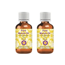 Deve Herbes Pure Marula Oil (Sclerocarya birrea) Cold Pressed (Pack of Two) 100ml X 2 (6.76 oz)