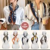 Other Luxe Daily Modern Scarves 20 types (70 70) Chiffon scarf Autumn scarf Silk scarf Petite scarf, 1 piece, 03. White ring chain mix / 기타 럭스 데일리 모던 스카프 20종(70 70) 쉬폰스카프 가을스카프 실크스카프 쁘띠스카프, 1개, 03. 화이트 고리체인 믹스