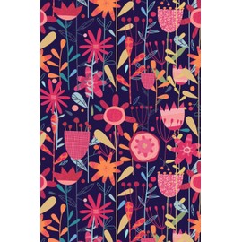 Notes: A Blank Sketchbook with Wild Weeds and Flowers at Night Cover Art