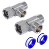 Breezliy Brass Angle Stop Add-A-Tee Valve,3/8-Inch Compression Inlet X 3/8-Inch