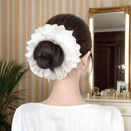 Hair Bun Scrunchies | Women Lace Updo Bun Hair Pieces - Elastic Ponytail Holder Hairpieces Wigs Styling Accessories for Daughter Ladies Girls Girlfriend