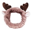 Jowmoy Cute antlers Headband, headband for washing face, face wash