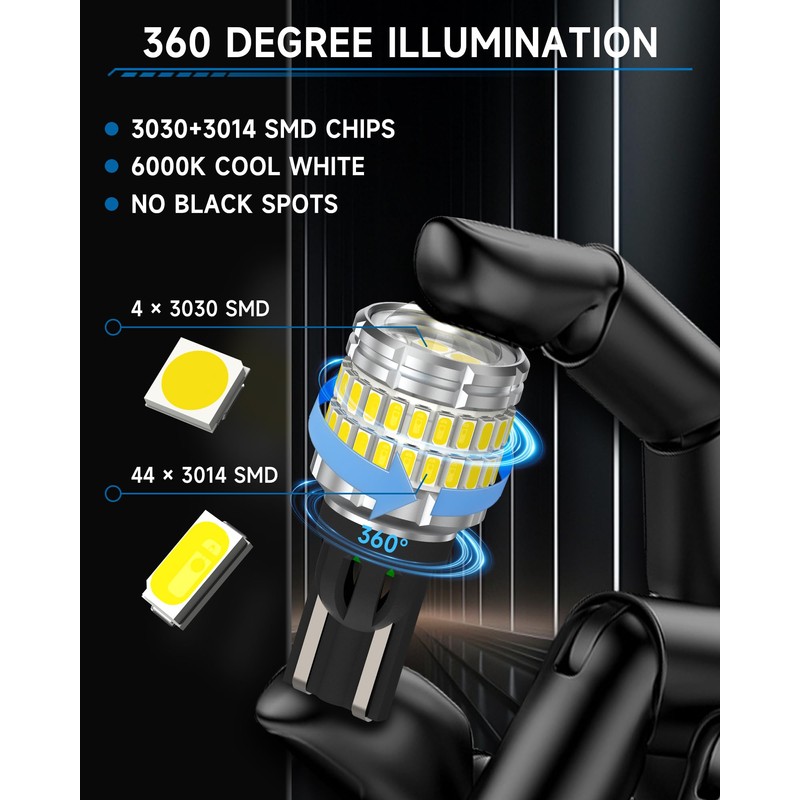 SENROBO 921 912 LED Reverse Light Bulb Fit for Toyota