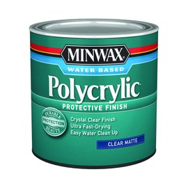 Minwax 222224444 Polycrylic Protective Wood Finish, Clear Matte, ½ Pint