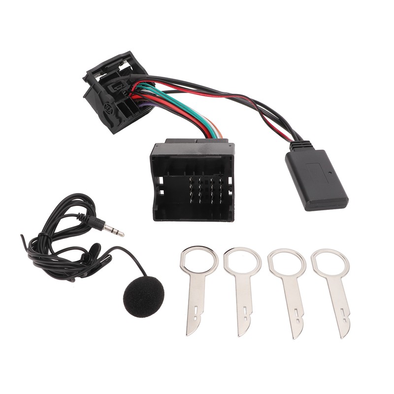 Bluetooth 5.0 Wireless Audio Adapter Aux in Cable with Microphone