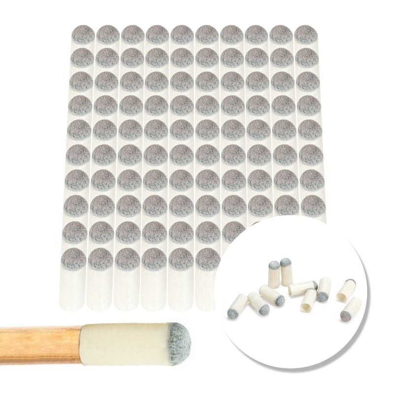 100PCS Slip-on Pool Cue Tips Billiard Cue Ferrules Billiard Cue