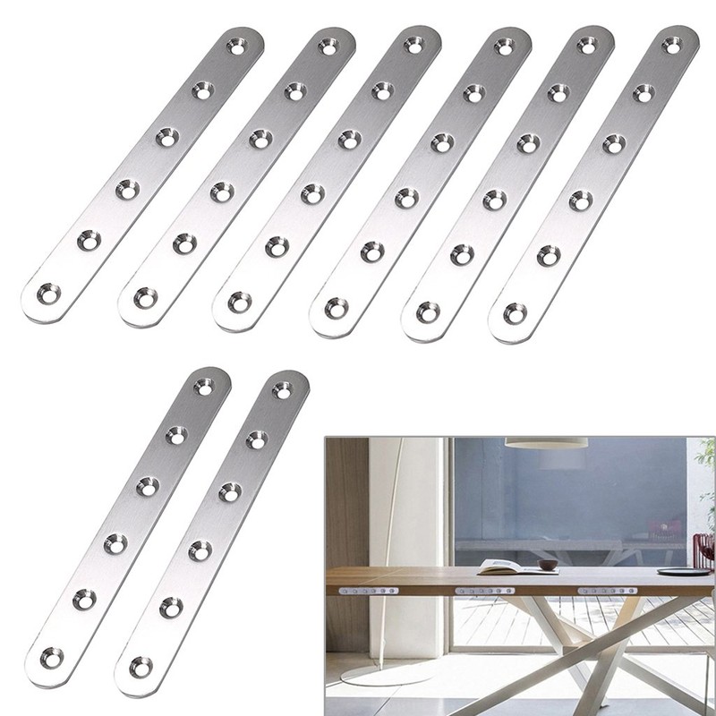 Sumnacon 8 Pcs Stainless Steel Flat Plates - 6 Inch