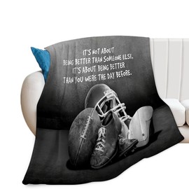 Football Blanket Football Throw Blanket Football Gifts and Decor Sports Blanket for Boys Men Girls Women Kids Adults Soft Warm Cozy Fleece Blanket for Couch Sofa ​Bed 50"x40"