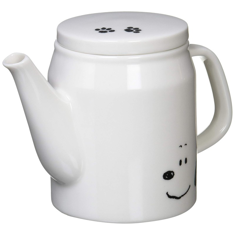 「 PEANUTS(ピーナッツ) 」 スヌーピー シンプルフェイス スタンダード ティーポット スタンダード 400ml 白