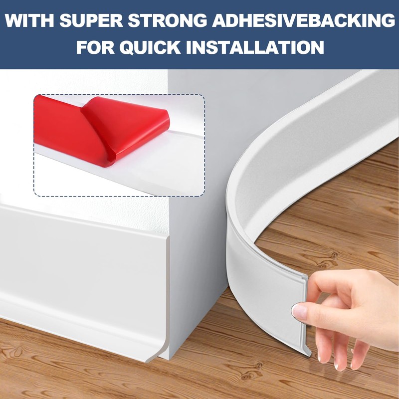 DSGL Flexible Baseboard Molding Trim, 4 in x 20 Ft