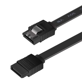 BENFEI SATA Cable III, SATA Cable III 6Gbps Straight HDD SDD Data Cable with Locking Latch 18 Inch Compatible for SATA HDD, SSD, CD Driver, CD Writer - Black