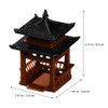 Happyyami Mini Pagoda Statue Zen Garden Meditation Mini Chinese Pavilion