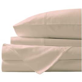 MYNEX Presents 4 PC Sheet Set 100% Egyptian Cotton 800 TC Premium Sheet Set, Soft & Luxurious Long Staple Italian Finish Comfy Bedding Set Comes with 24" Deep Pocket Queen Ivory