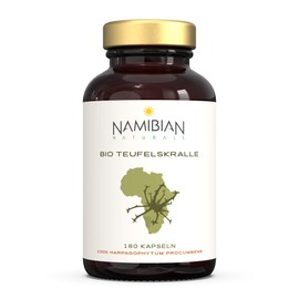 Devil's Claw Capsules - Organic & Fair Trade Certified - High Dose with 700 mg Each (180 Capsules) - Harpagophytum Procumbens