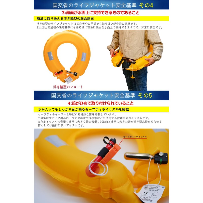 JES-BASARO B-Life-Jacf-MN/AT Automatic Inflatable Life Jacket, Life-saving Device, Compatible with