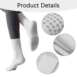 strrng 3 Pieces Yoga Socks,Pilates Grip Socks,Pilates Non Slip Women,Yoga For Women Non Slip,Trampoline Barre Ankle,Suitable For Yoga,Pilates,Ballet,Dance,Barefoot Exercise Or Daily Wear At Home