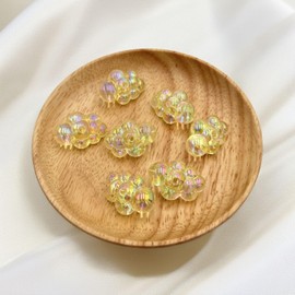 Bubble Clusters - 10 Pk,1:6 Scale Bubbles for Miniature Dollhouse Bath Tub Model, Zen Garden or Fairy Beach - Acrylic Beads for Jewelry Crafts (Yellow)