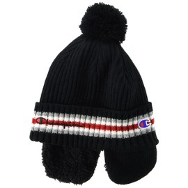 Champion 438-0021 Kids Knit Cap, Boa Back, Black