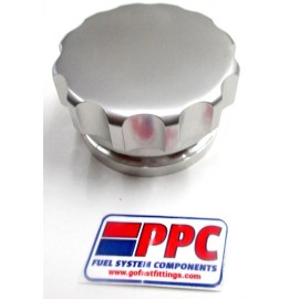 Performance Plumbing Components Weld on Aluminum Cap & Filler Medium Size, fuel tank, oil tank  SimChrome Silver