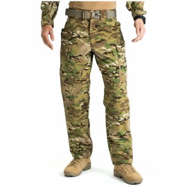 5.11 Tactical Men's Camo Cargo Pants, TDU Military Hunting Pant for Men, Multicam, Small/Regular, Style 74350ABR