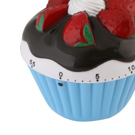 axentia 128176 Cupcake Timer, Robust Egg Timer up to 60 Minutes Timer, Plastic, Pink/Blue, 7 x 7.4 cm